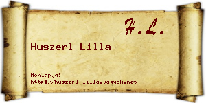 Huszerl Lilla névjegykártya